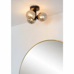 Suspension Verre Fumé-Luminaires Lucide Plafonnier Lucide TRUDY Noir, 3 lumières