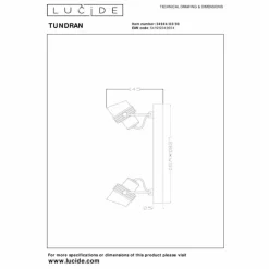 Luminaires Lucide Plafonnier Lucide TUNDRAN Noir, 2 lumières* Plafonniers