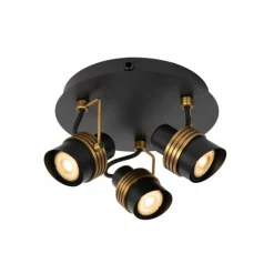 Luminaires Lucide Plafonnier Lucide TUNDRAN Noir, 3 lumières* Plafonniers