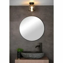 Suspension Verre Fumé-Luminaires Lucide Plafonnier Lucide TYLER Noir, 1 lumière