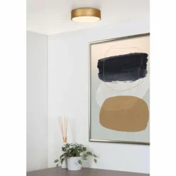 Lampes Dorées-Luminaires Lucide Plafonnier Lucide UNAR LED Or, Laiton, 1 lumière