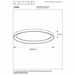 Luminaires Lucide Plafonnier Lucide VIDAL LED Blanc, 1 lumière* Éclairage Led