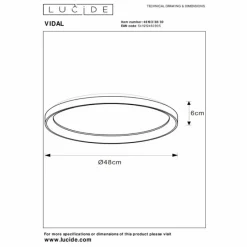 Luminaires Lucide Plafonnier Lucide VIDAL LED Blanc, 1 lumière* Éclairage Led