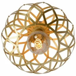 Lampes Dorées-Luminaires Lucide Plafonnier Lucide WOLFRAM Or, Laiton, 1 lumière