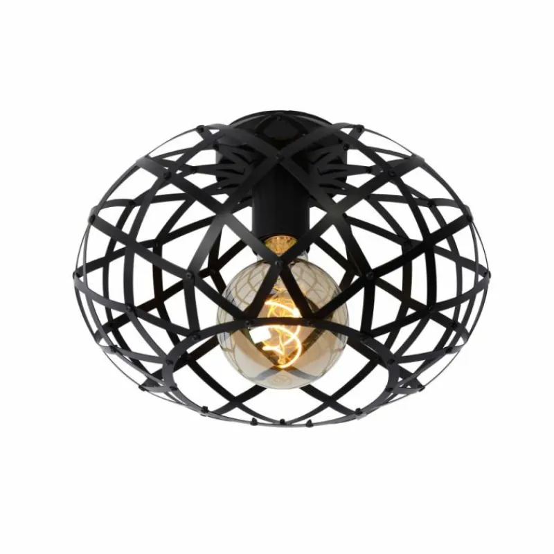 Luminaires Lucide Plafonnier Lucide WOLFRAM Noir, 1 lumière* Plafonniers