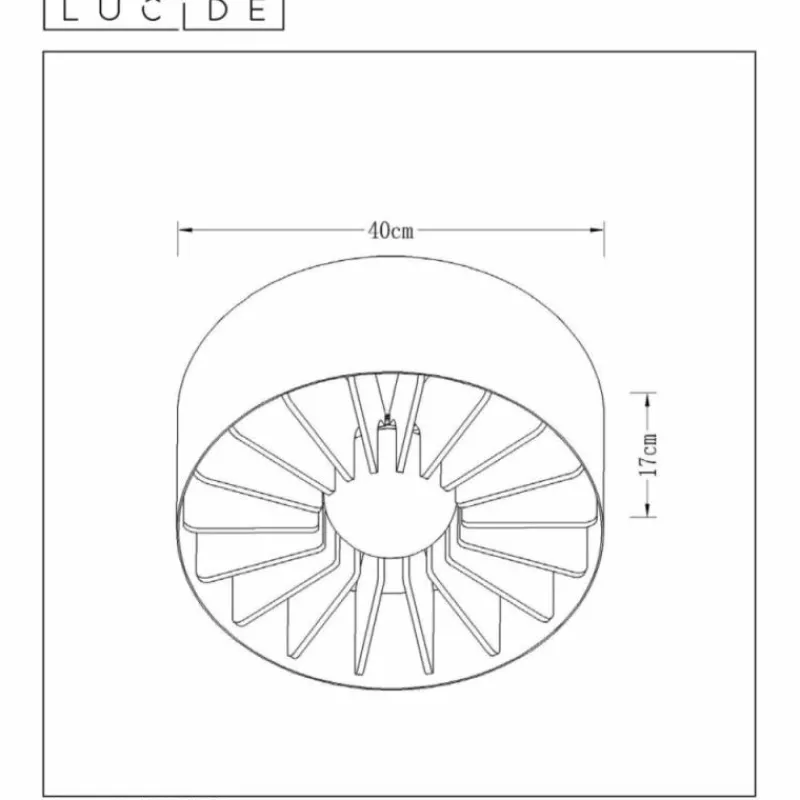 Lampes Dorées-Luminaires Lucide Plafonnier Lucide ZIDANE Noir, 1 lumière