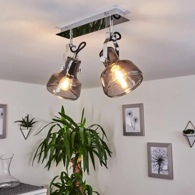 hofstein Plafonnier Lulea Chrome, 2 lumières