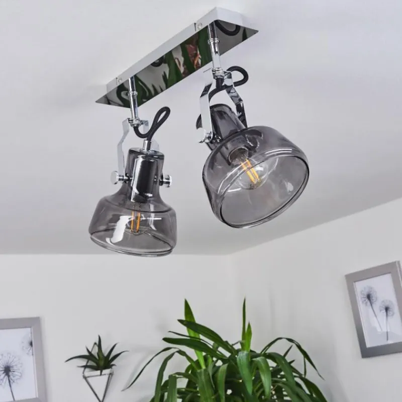 hofstein Plafonnier Lulea Chrome, 2 lumières