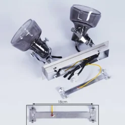 hofstein Plafonnier Lulea Chrome, 2 lumières