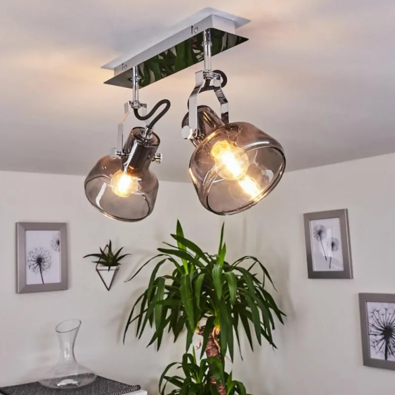 hofstein Plafonnier Lulea Chrome, 2 lumières