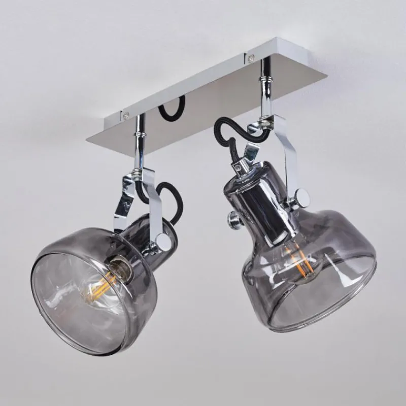 hofstein Plafonnier Lulea Chrome, 2 lumières