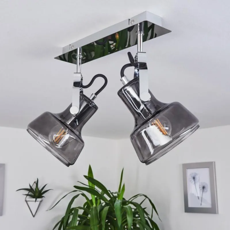 hofstein Plafonnier Lulea Chrome, 2 lumières