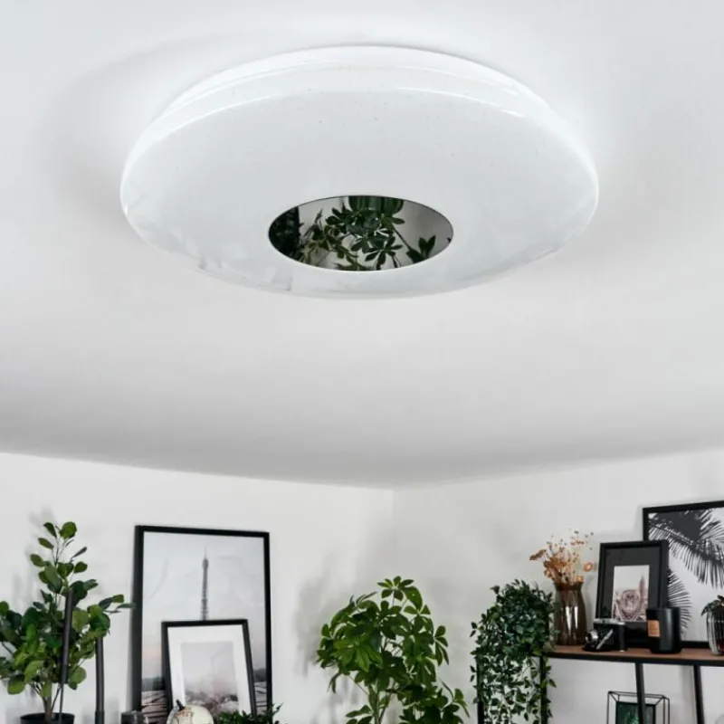 hofstein Plafonnier Lumsden LED Blanc, 1 lumière, Détecteur de mouvement