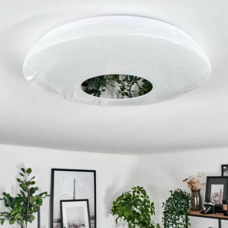 hofstein Plafonnier Lumsden LED Blanc, 1 lumière, Détecteur de mouvement