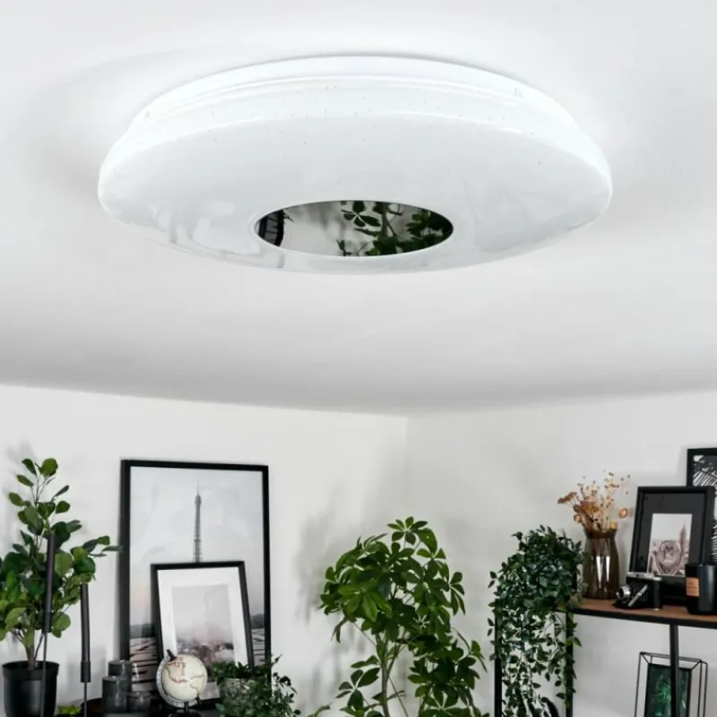 hofstein Plafonnier Lumsden LED Blanc, 1 lumière, Détecteur de mouvement