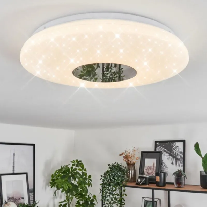 hofstein Plafonnier Lumsden LED Blanc, 1 lumière, Détecteur de mouvement