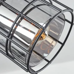 Suspension Verre Fumé-hofstein Plafonnier Lungernsee Noir, 1 lumière