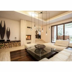 Lampes Vintages & Rétros-Luminaires Lutec Plafonnier Lutec GROOVE Brun, 6 lumières