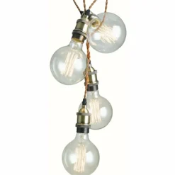 Lampes Vintages & Rétros-Luminaires Lutec Plafonnier Lutec GROOVE Brun, 6 lumières