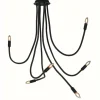 Lampes Vintages & Rétros-Luminaires Lutec Plafonnier Lutec LOVER Noir, 6 lumières