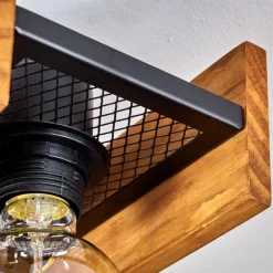 Style Boho-Chic-hofstein Plafonnier Maahui Écru, Noir, 2 lumières