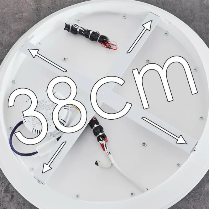 hofstein Plafonnier Mackay LED Anthracite, Blanc, 1 lumière