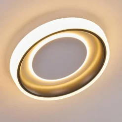 hofstein Plafonnier Mackay LED Anthracite, Blanc, 1 lumière