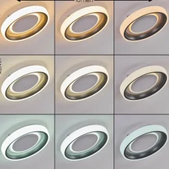 hofstein Plafonnier Mackay LED Anthracite, Blanc, 1 lumière