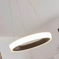 hofstein Plafonnier Mackay LED Anthracite, Blanc, 1 lumière, Télécommandes