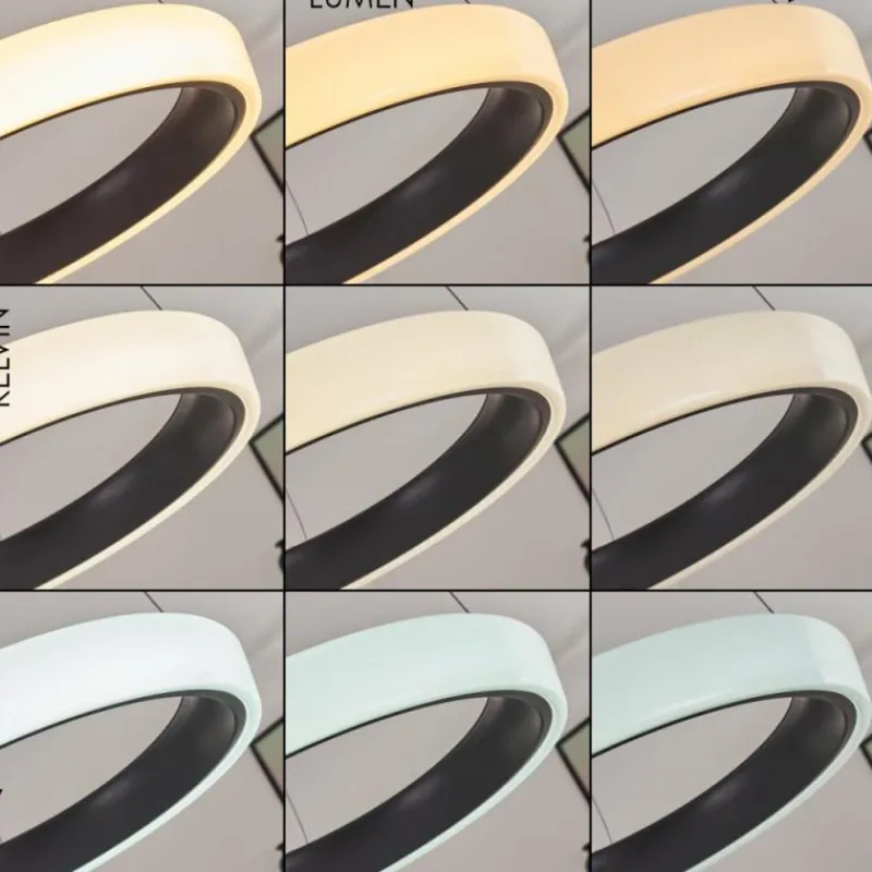 hofstein Plafonnier Mackay LED Anthracite, Blanc, 1 lumière, Télécommandes