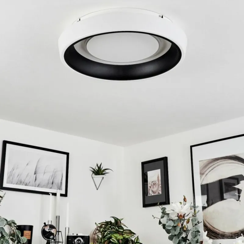 hofstein Plafonnier Mackay LED Blanc, 1 lumière, Télécommandes