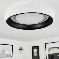 hofstein Plafonnier Mackay LED Blanc, 1 lumière, Télécommandes