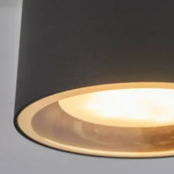 hofstein Plafonnier Macoupin Noir, 1 lumière