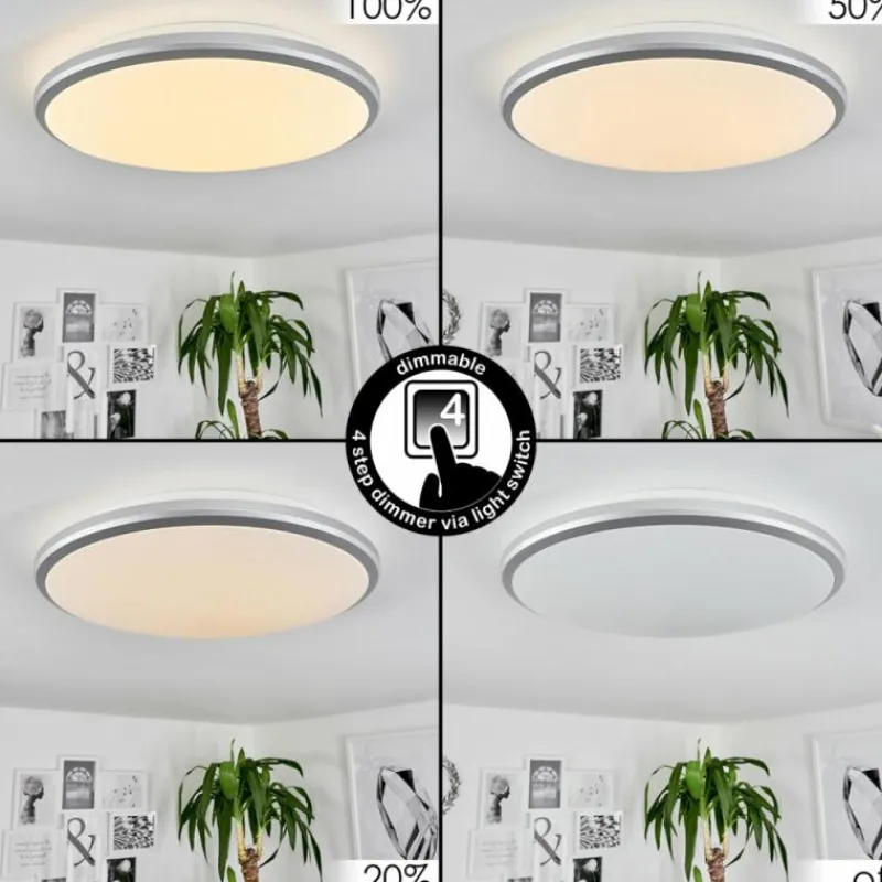 hofstein Plafonnier Magdala LED Blanc, 1 lumière