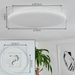 hofstein Plafonnier Magdala LED Blanc, 1 lumière
