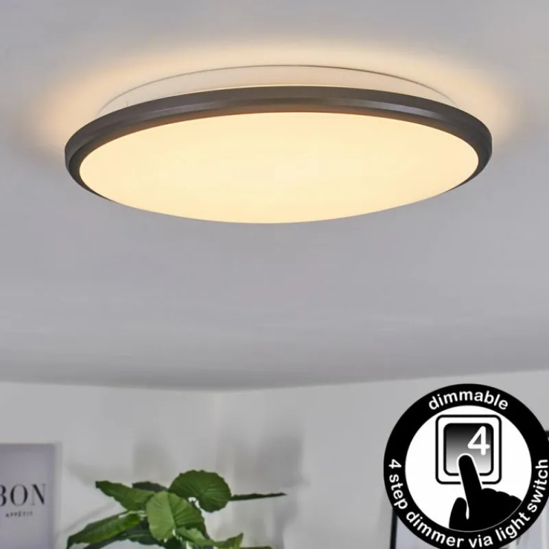 hofstein Plafonnier Magdala LED Noir, Blanc, 1 lumière