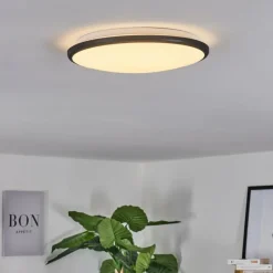 hofstein Plafonnier Magdala LED Noir, Blanc, 1 lumière