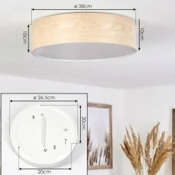 hofstein Plafonnier Magdalena Écru, Blanc, 2 lumières