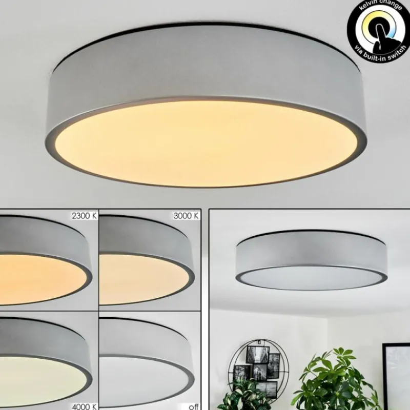 hofstein Plafonnier Maho LED Aluminium, 1 lumière* Éclairage Led
