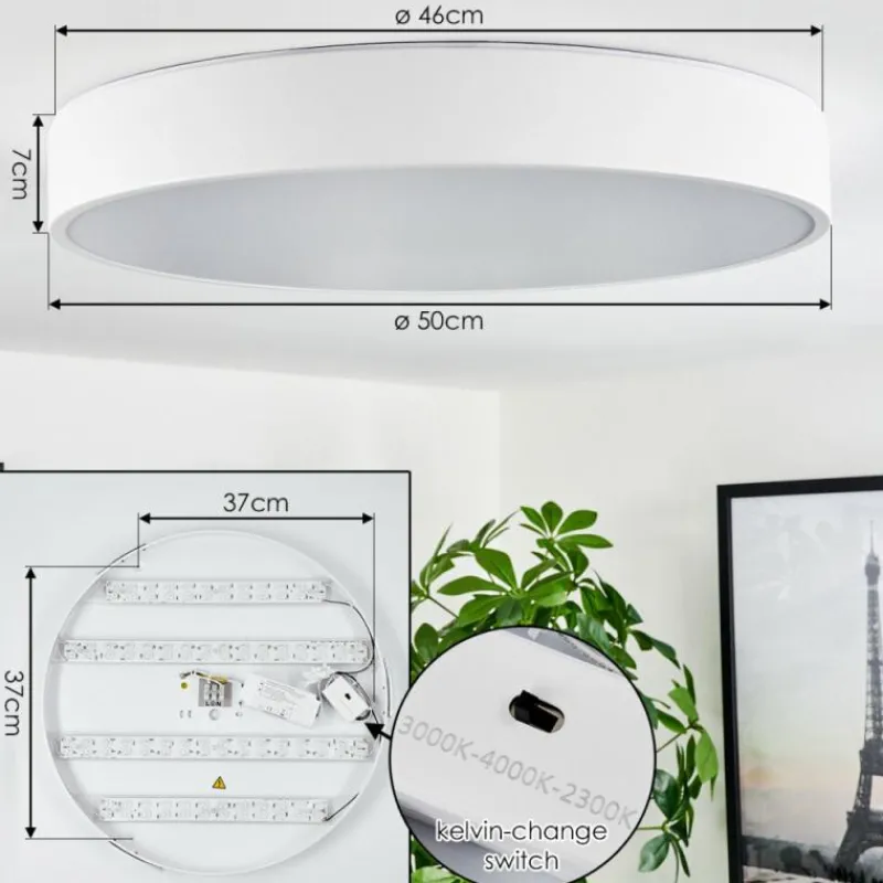 hofstein Plafonnier Maho LED Blanc, 1 lumière