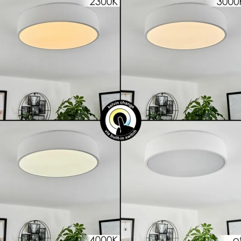 hofstein Plafonnier Maho LED Blanc, 1 lumière