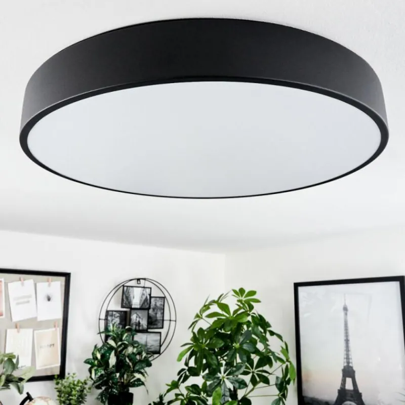 hofstein Plafonnier Maho LED Noir, 1 lumière* Éclairage Led