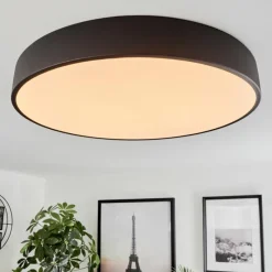 hofstein Plafonnier Maho LED Noir, 1 lumière* Éclairage Led