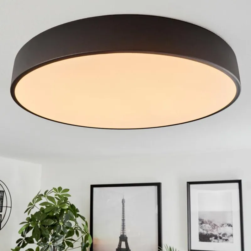 hofstein Plafonnier Maho LED Noir, 1 lumière* Éclairage Led