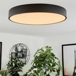 hofstein Plafonnier Maho LED Noir, 1 lumière* Éclairage Led