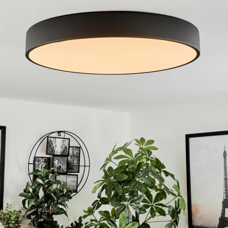 hofstein Plafonnier Maho LED Noir, 1 lumière* Éclairage Led