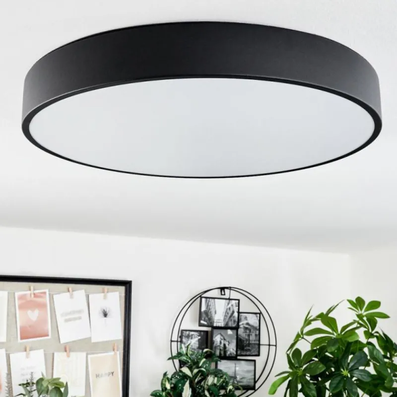 hofstein Plafonnier Maho LED Noir, 1 lumière* Éclairage Led