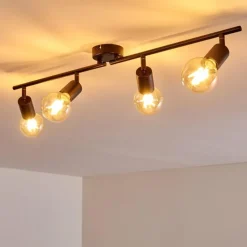 Lampes Vintages & Rétros-hofstein Plafonnier Maidford Noir, 4 lumières