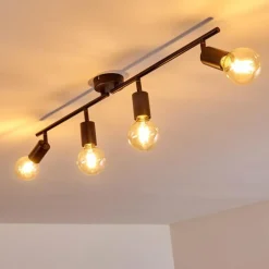 Lampes Vintages & Rétros-hofstein Plafonnier Maidford Noir, 4 lumières