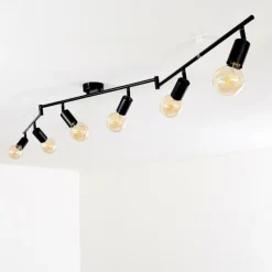 Lampes Vintages & Rétros-hofstein Plafonnier Maidford Noir, 6 lumières